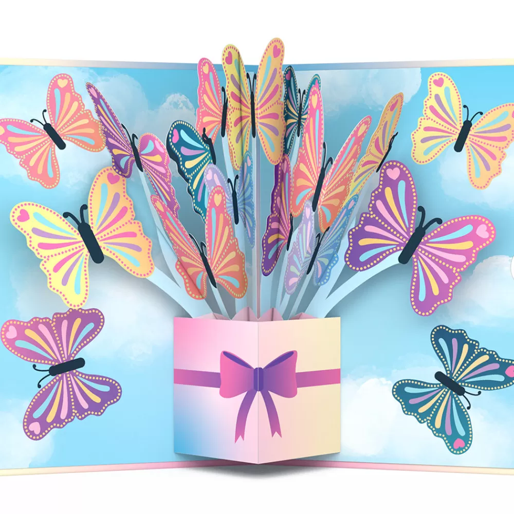 Lovepop Birthday | Act Like It's Your Birthday Butterflies Pop-Up Card and Sentiment Set for Any Woman