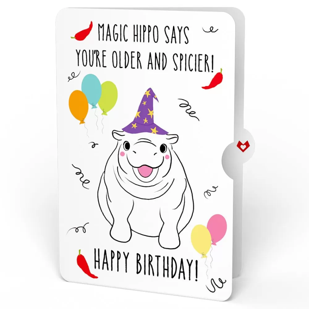 Lovepop Birthday | Baby Pygmy Birthday with Magic Hippo Pop-Up Card and Sentiment Set