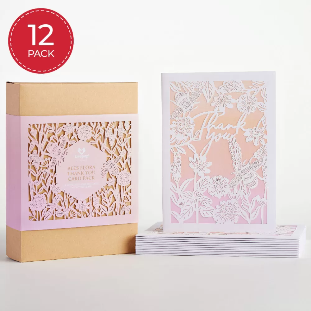 Lovepop Value Packs | Thank You | Bees Flora Thank You Card Pack (12-Pack): Moments™ Card