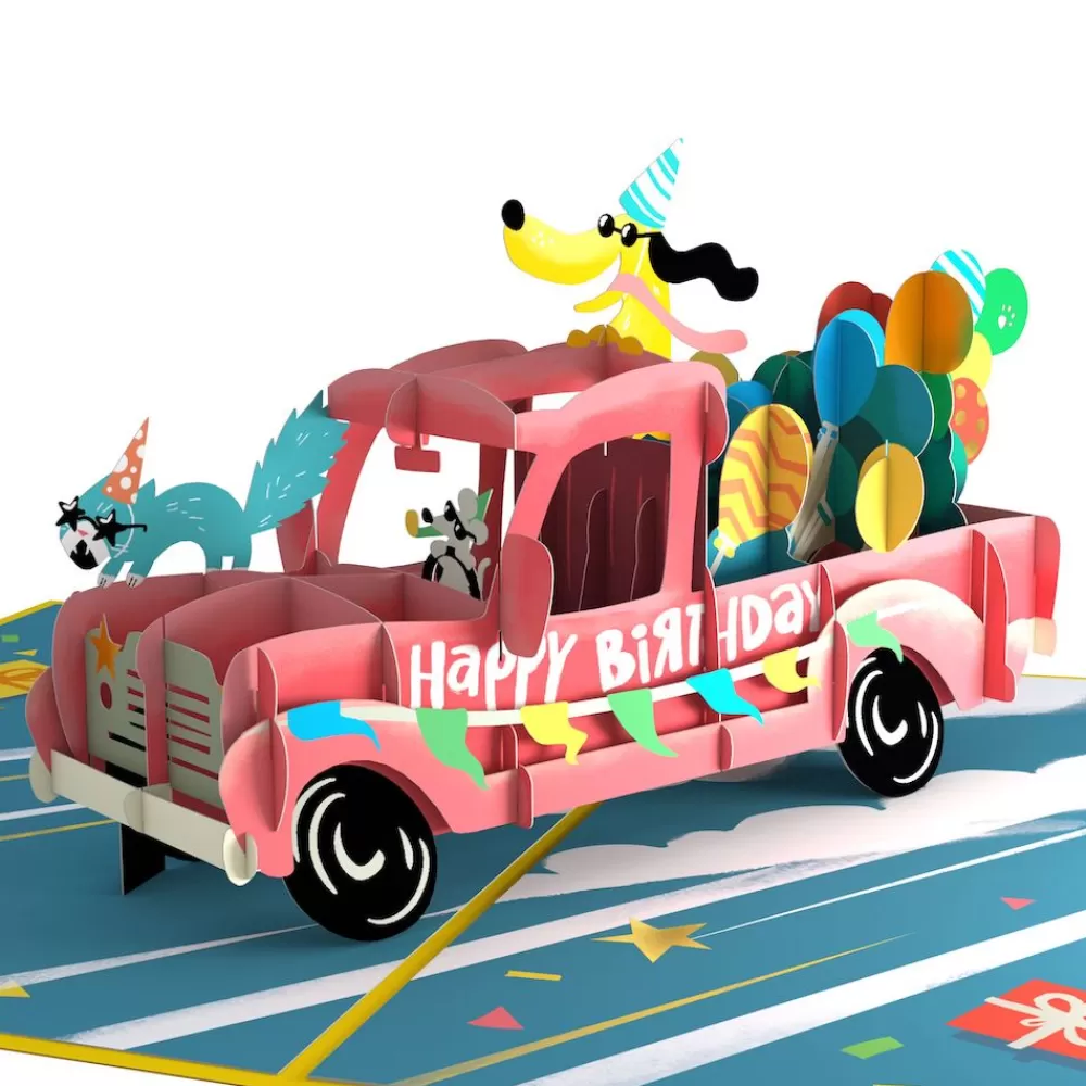 Lovepop Birthday | Birthday Truck with The Thinker Pop-Up Card and Sentiment Set