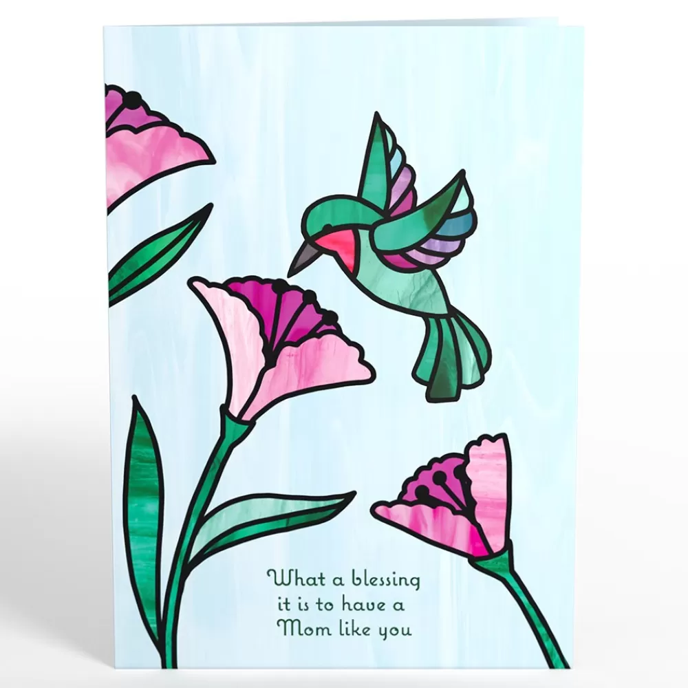 Lovepop Suncatcher Cards | Decor | Blessing to Have a Mom Like You Hummingbird Suncatcher Card