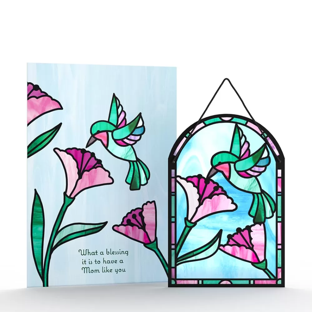 Lovepop Pop-Up Bouquets | Card & Gift Bundles | Blessing to Have a Mom Like You Hummingbird Suncatcher Card & Bouquet Bundle