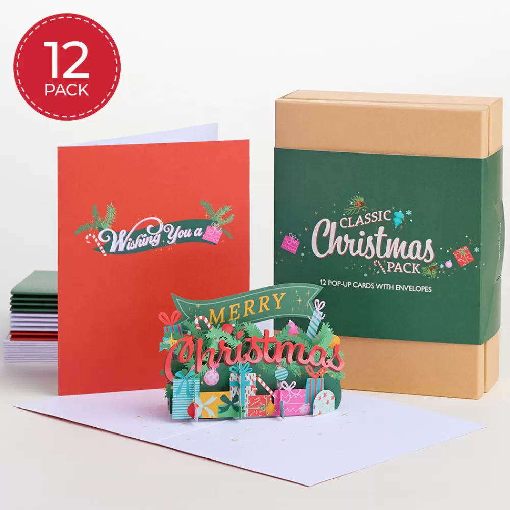 Lovepop Value Packs | Christmas 12/25 | Classic Christmas Box Set (Assorted 12-Pack): Paperpop® Card