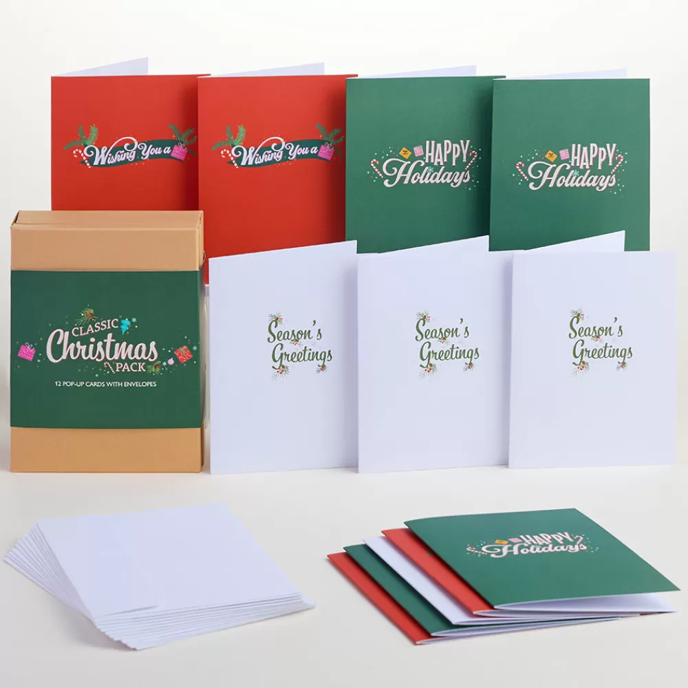 Lovepop Value Packs | Christmas 12/25 | Classic Christmas Box Set (Assorted 12-Pack): Paperpop® Card
