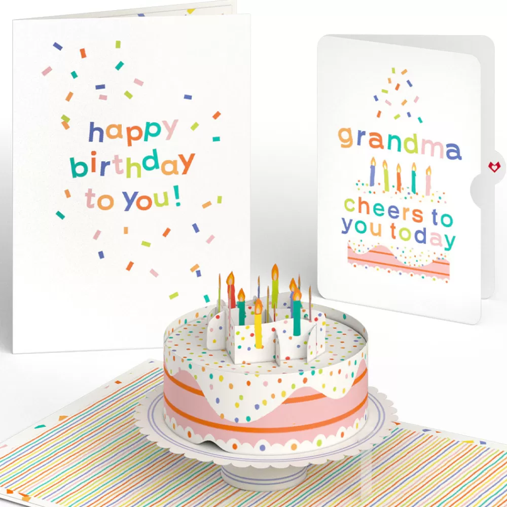 Lovepop Birthday | Confetti Cake Birthday Pop-Up Card and Sentiment Set for Grandma