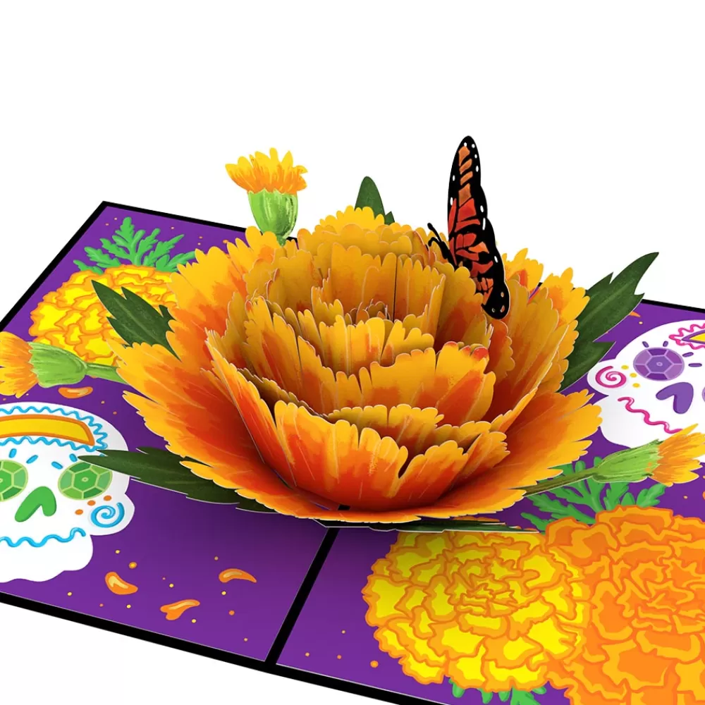 Lovepop Halloween 10/31 | Día de los Muertos Marigold Pop-Up Card