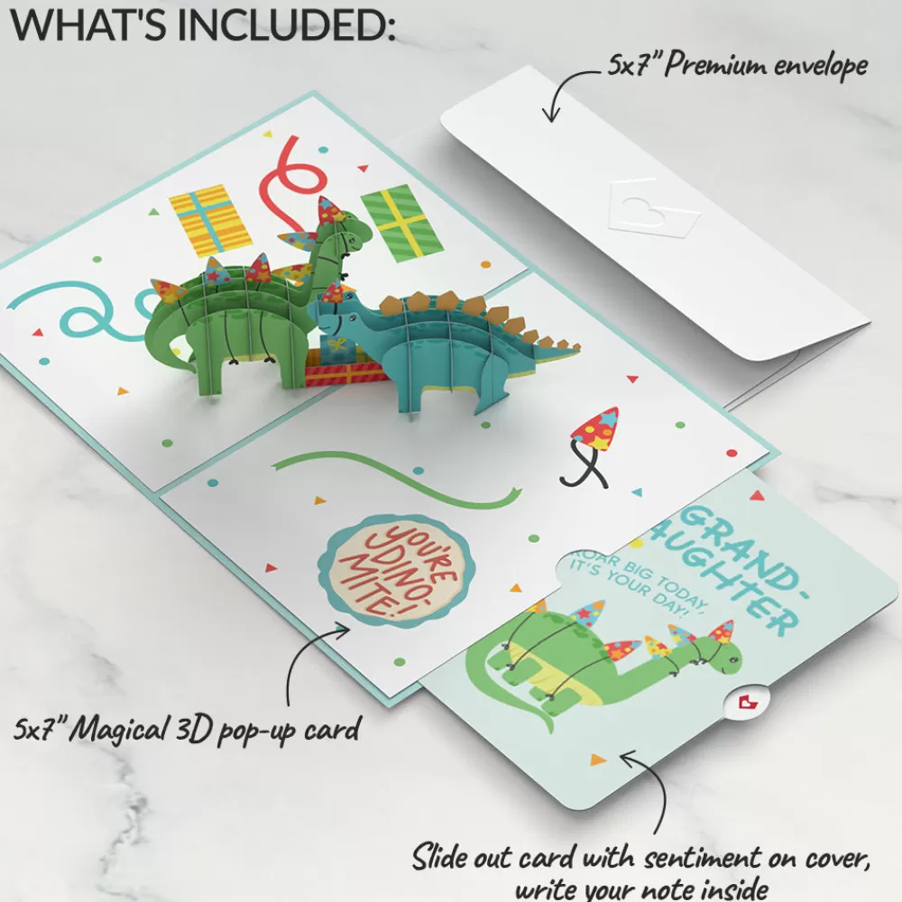Lovepop Birthday | Dinosaurs Birthday Pop-Up Card and Sentiment Set for Granddaughter
