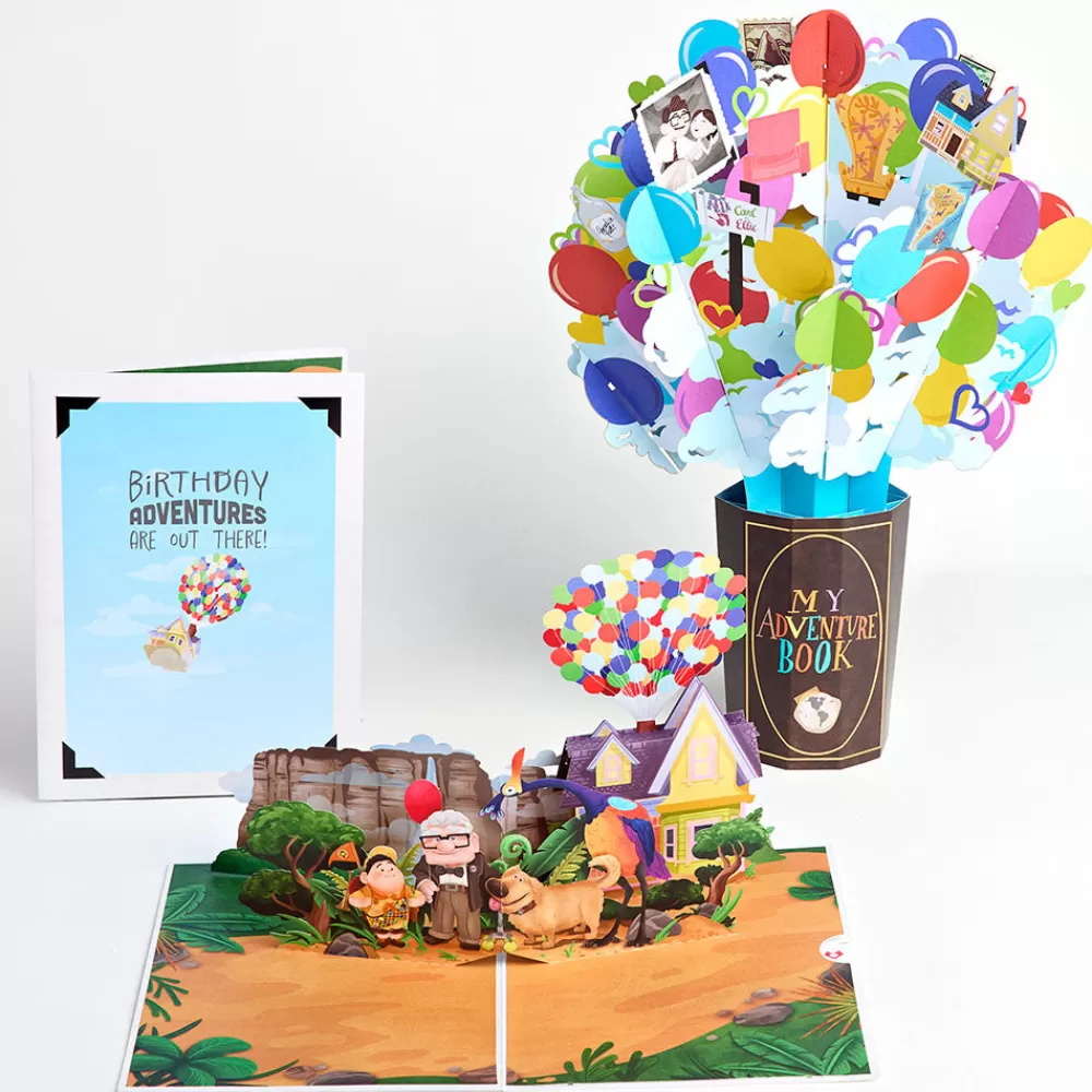 Lovepop Card & Gift Bundles | Decor | Disney and Pixar Up Birthday Adventures Pop-Up Card & Bouquet Bundle