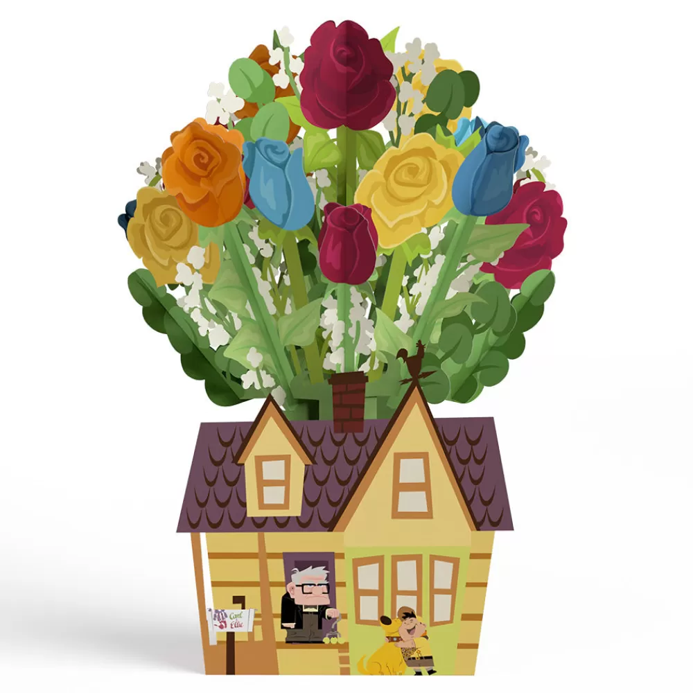 Lovepop Pop-Up Bouquets | Card & Gift Bundles | Disney and Pixar Up Sky Is the Limit Pop-Up Card & Flower Buds Bouquet Bundle