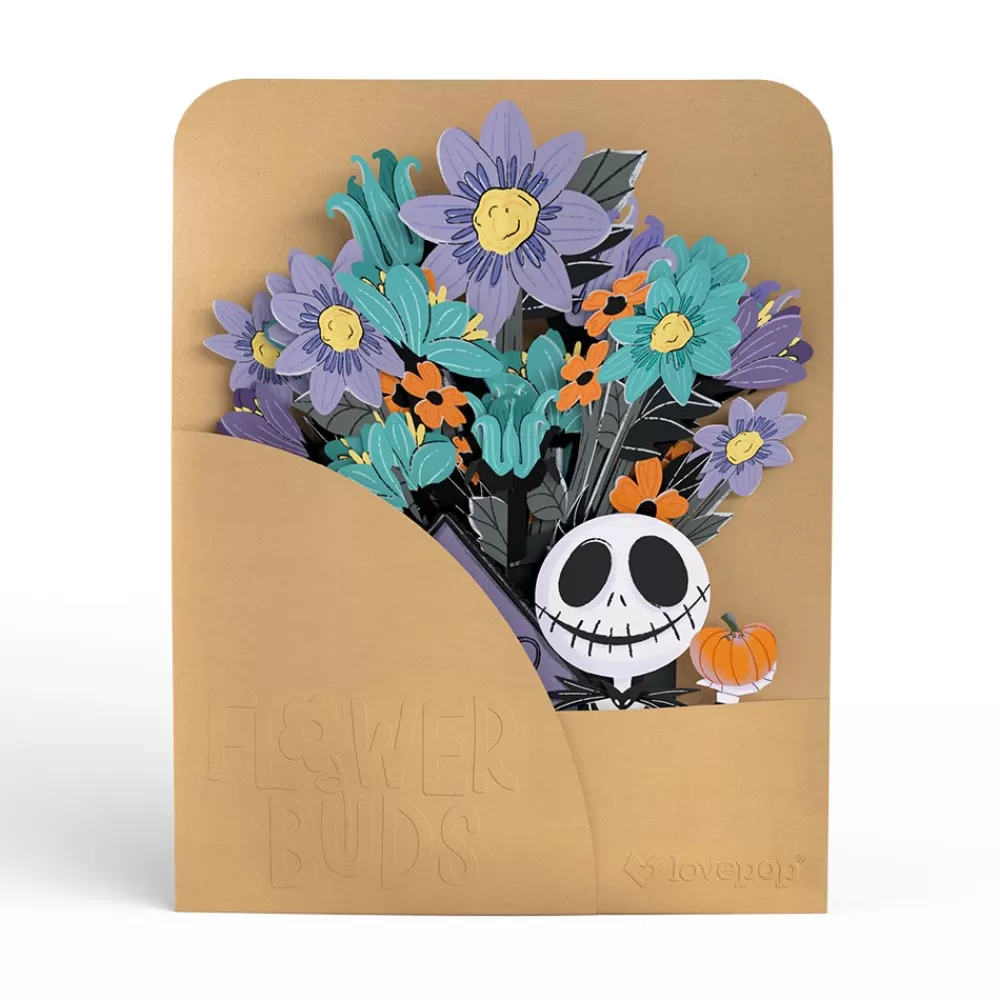 Lovepop Pop-Up Bouquets | Card & Gift Bundles | Disney Tim Burton’s The Nightmare Before Christmas Birthday Pop-Up Card & Flower Buds Bouquet Bundle