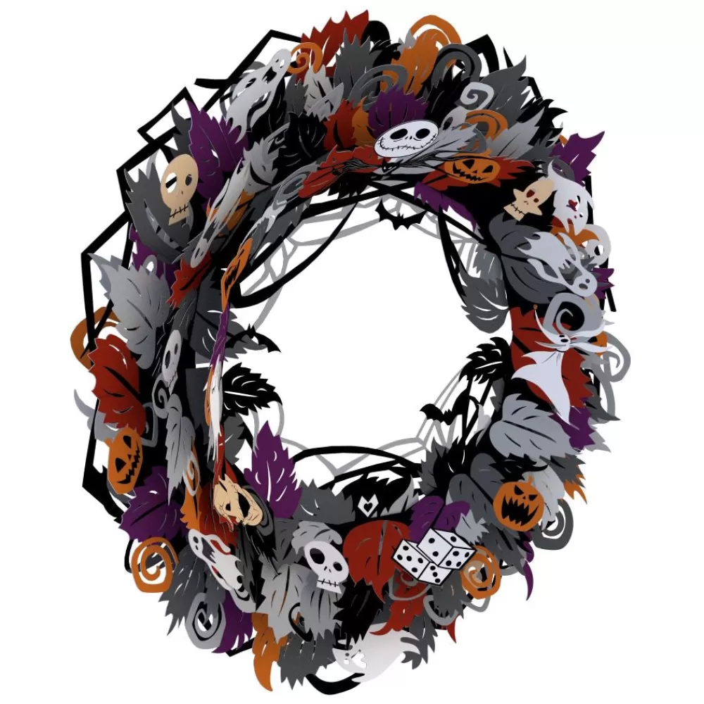Lovepop Decor | Halloween 10/31 | Disney Tim Burton's The Nightmare Before Christmas Halloween Wreath