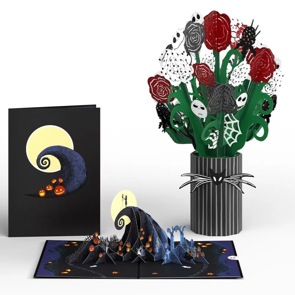 Lovepop Pop-Up Bouquets | Card & Gift Bundles | Disney Tim Burton's The Nightmare Before Christmas Spooky Bundle