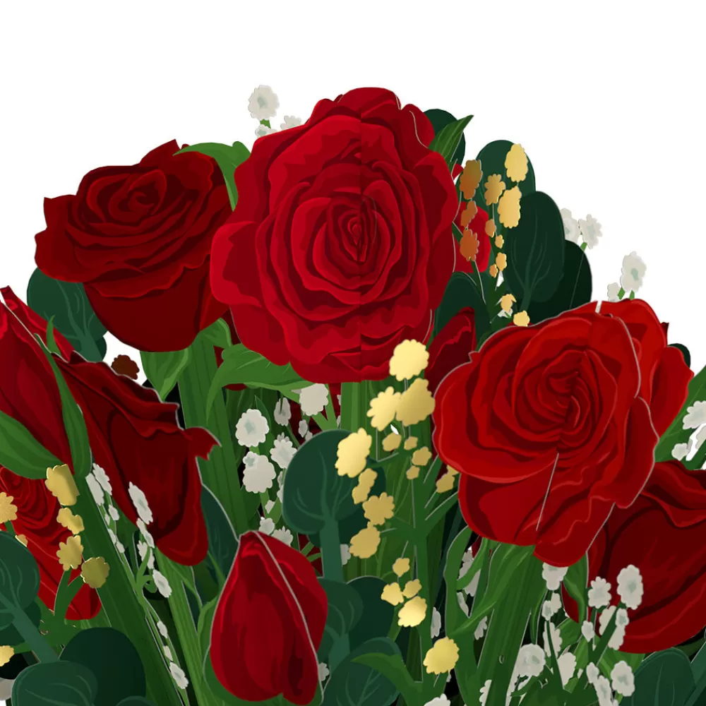 Lovepop Pop-Up Bouquets | Card & Gift Bundles | Disney’s Lady & The Tramp Pop-Up Card & Flower Buds Bouquet Bundle