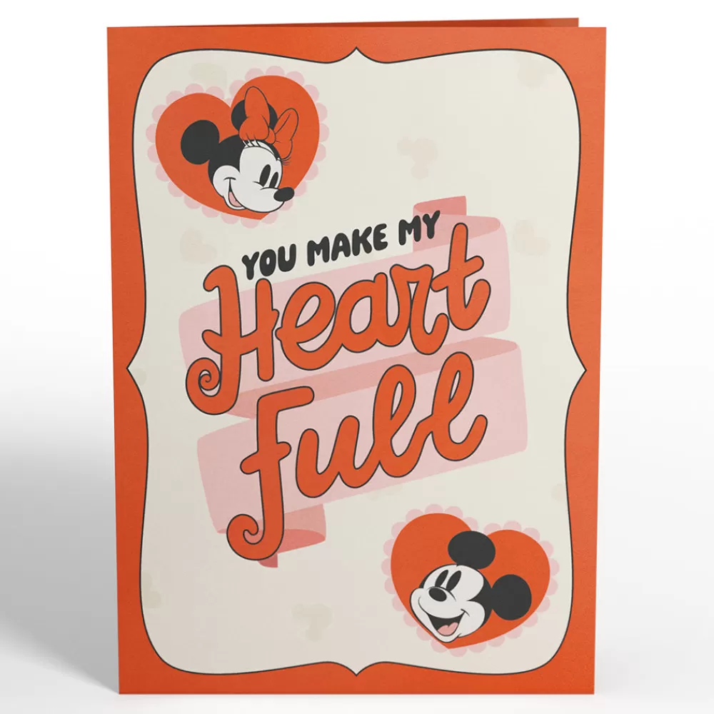 Lovepop Greeting Cards | Valentine'S Day 2/14 | Disney’s Mickey & Minnie You Make My Heart Full Pop-Up Card