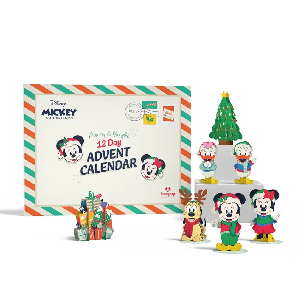 Lovepop Advent Calendars | Decor | Disney's Mickey and Friends Merry and Bright 12 Day Holiday Advent Calendar