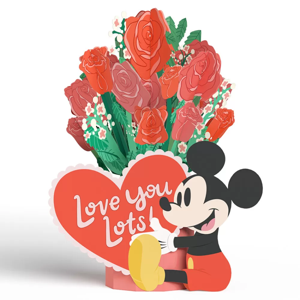 Lovepop Pop-Up Bouquets | Card & Gift Bundles | Disney’s Mickey Mouse Love You Lots Pop-Up Card & Flower Buds Bouquet Bundle