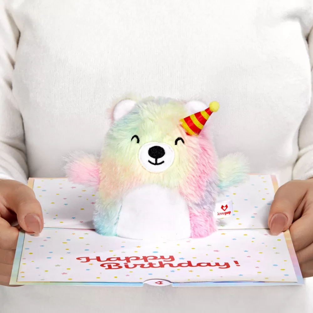 Lovepop Card & Gift Bundles | Plushpop | Eat Cake and Celebrate' Birthday Plushpop Card and Bouquet Bundle