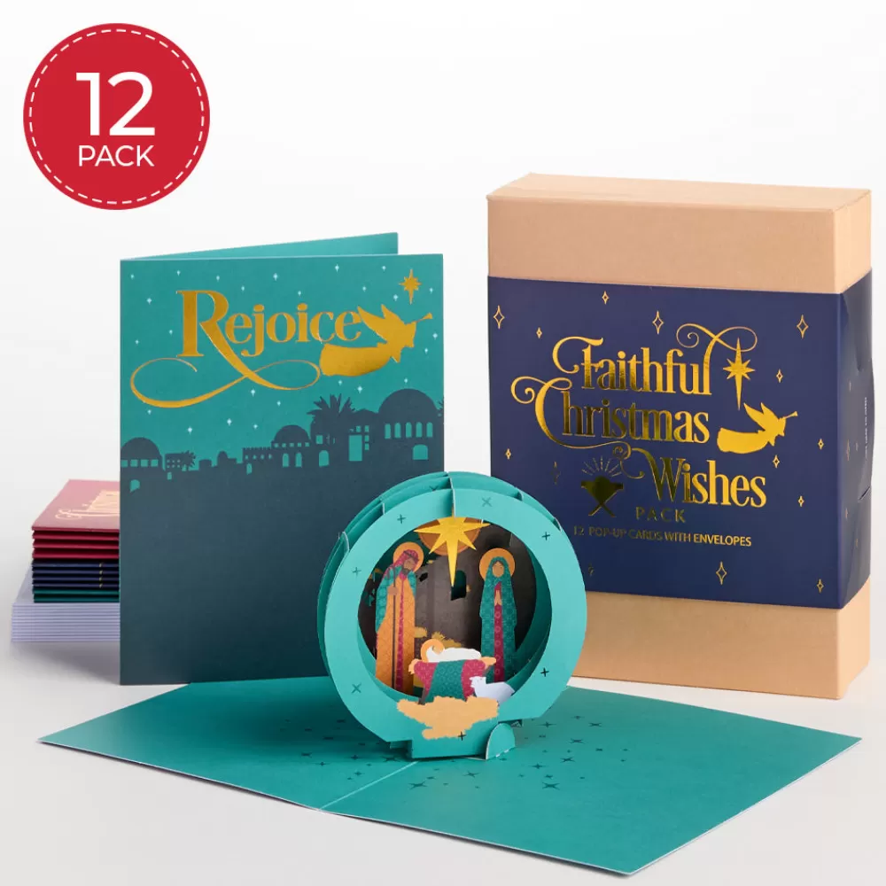 Lovepop Value Packs | Religious | Faithful Christmas Wishes Box Set (Assorted 12-Pack): Paperpop® Card