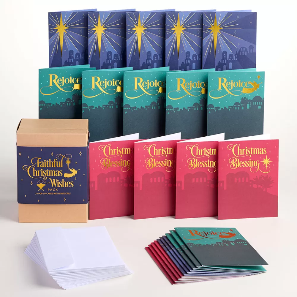 Lovepop Value Packs | Religious | Faithful Christmas Wishes Box Set (Assorted 24-Pack): Paperpop® Card