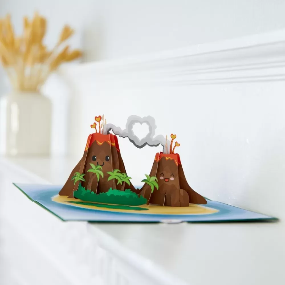 Lovepop Valentine'S Day 2/14 | Handcrafted Paper Flowers: Roses (6 Stems) with I Lava You Pop-Up Card