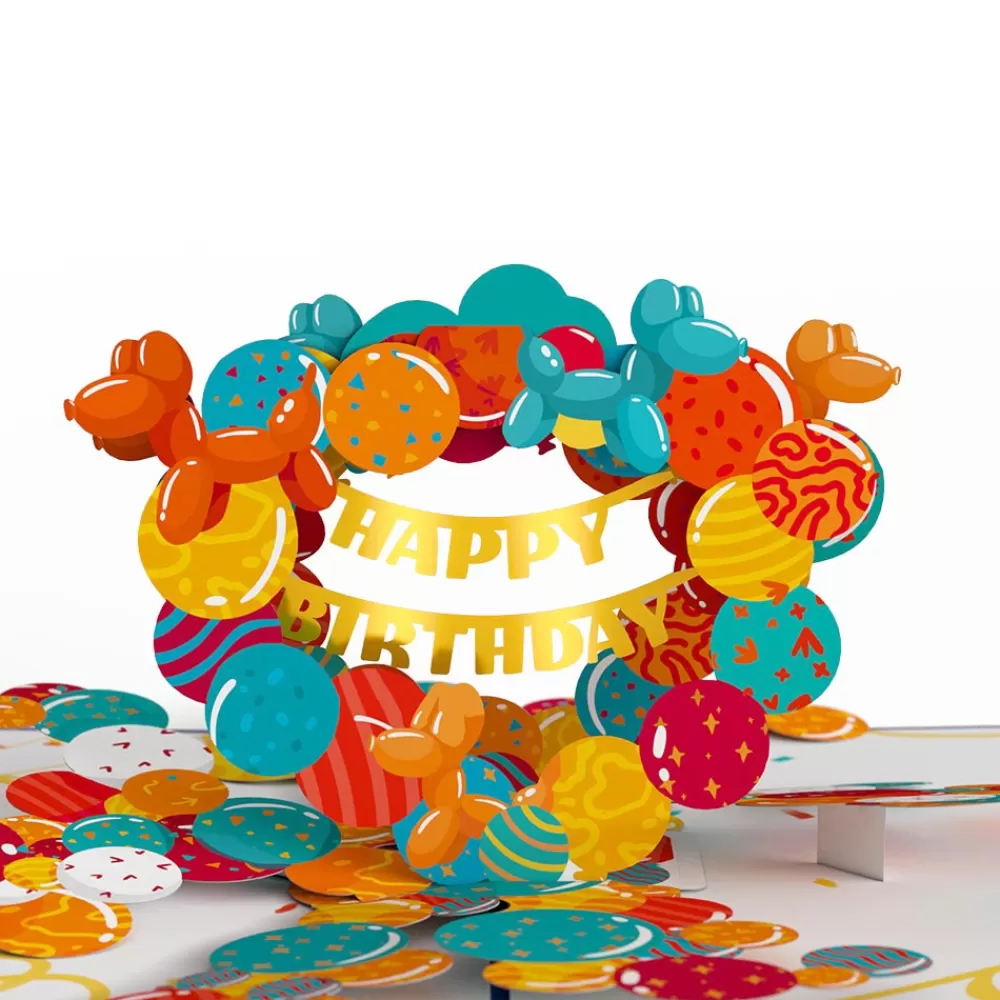 Lovepop Birthday | Happy Birthday Banner and Balloons Pop-Up Card and Sentiment Set for Any Man