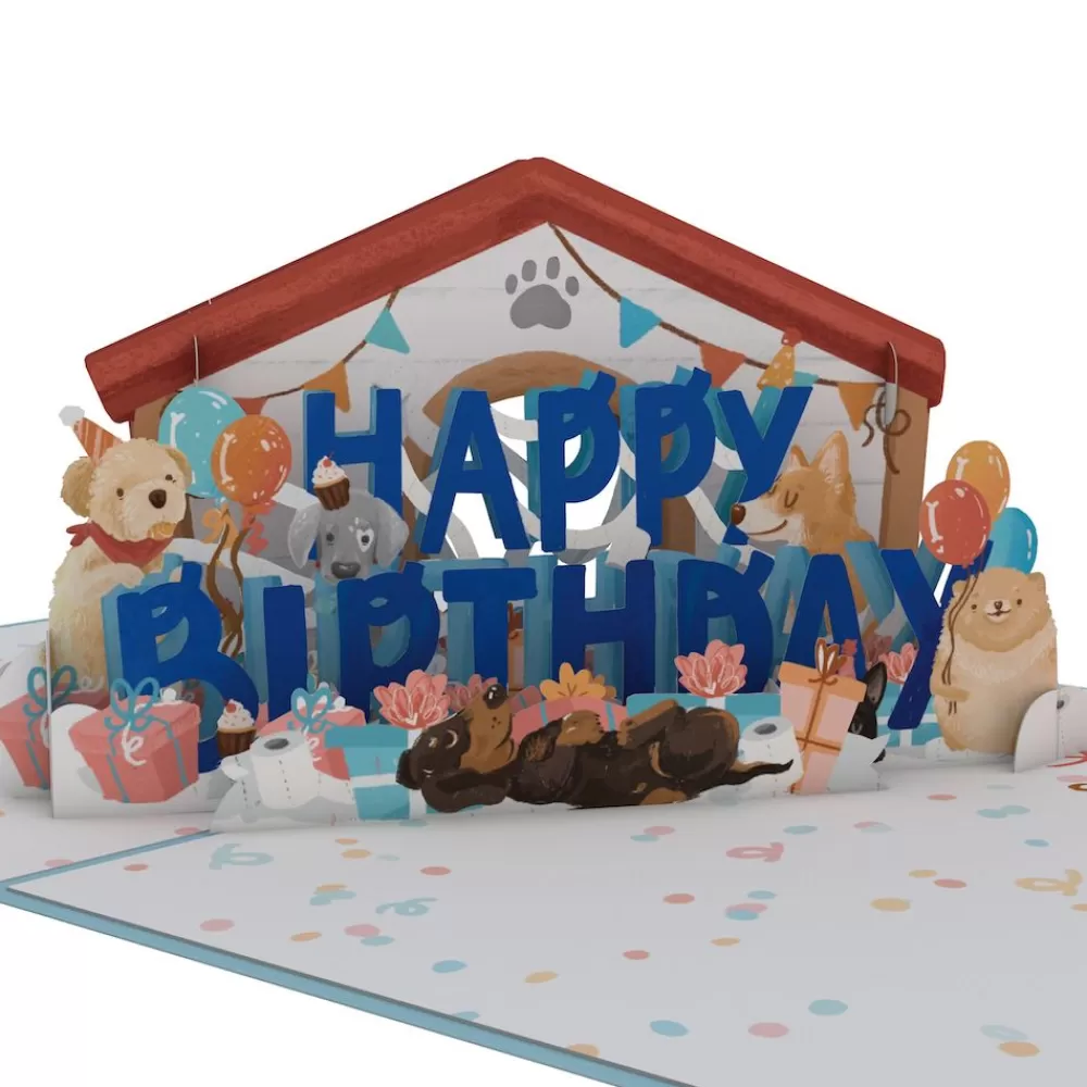 Lovepop Birthday | Dad | Happy Birthday Dogs Pop-Up Card and Sentiment Set for Dad