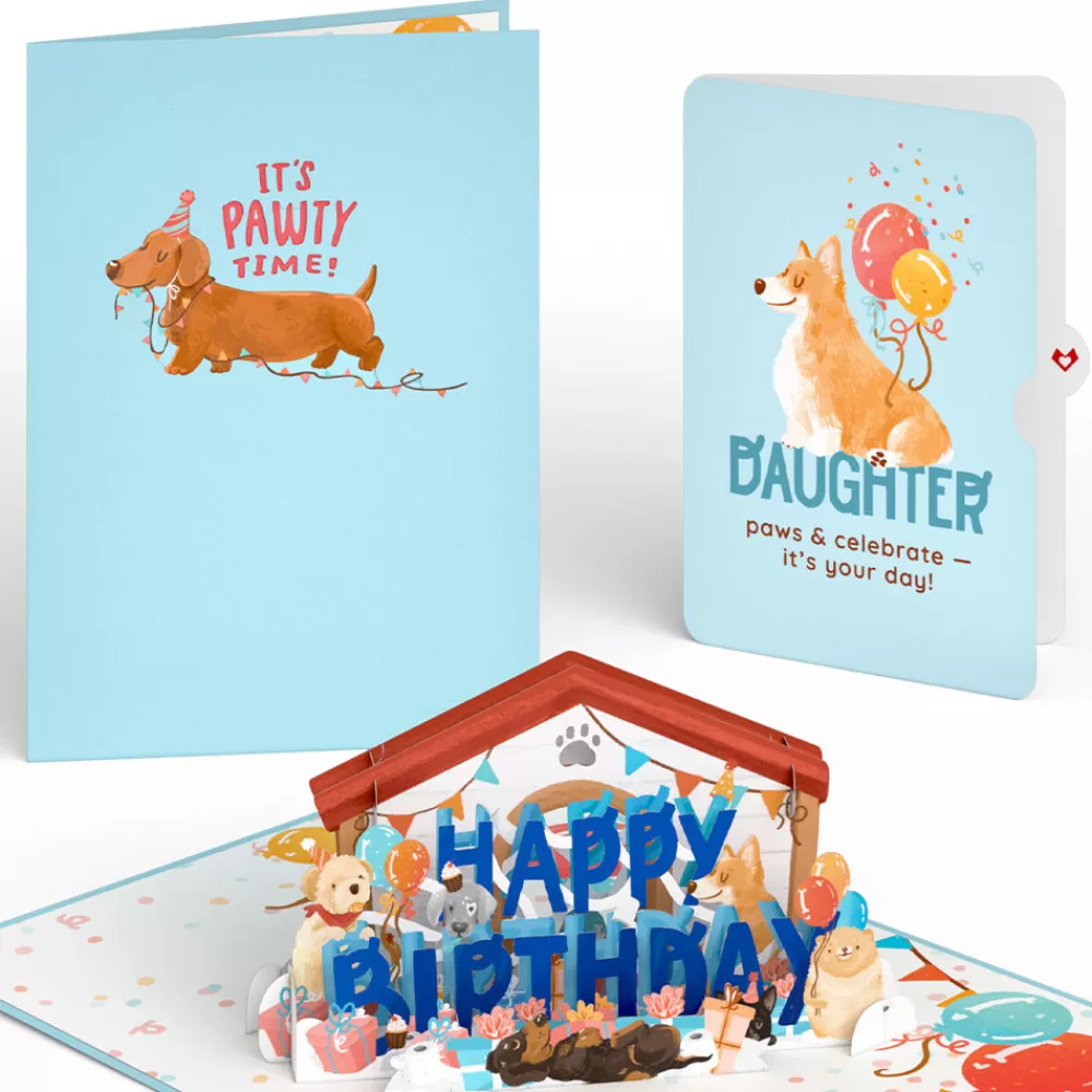 Lovepop Birthday | Happy Birthday Dogs Pop-Up Card and Sentiment Set for Daughter