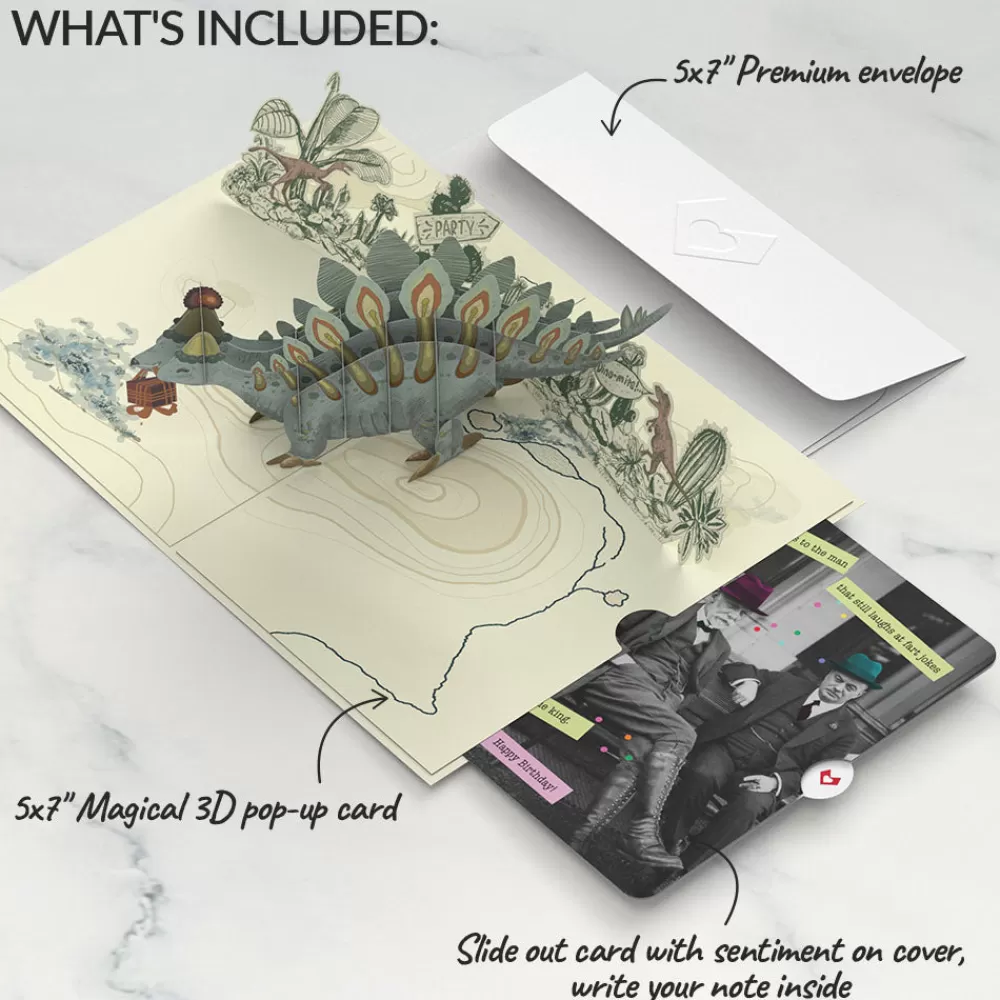 Lovepop Birthday | Happy Birthday You F*cking Fossil Pop-Up Card and Sentiment Set for Any Man