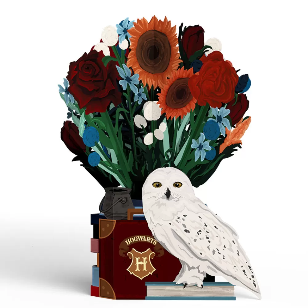 Lovepop Pop-Up Bouquets | Card & Gift Bundles | Harry Potter™ Hedwig™ Birthday Pop-Up Card & Flower Buds Bouquet Bundle