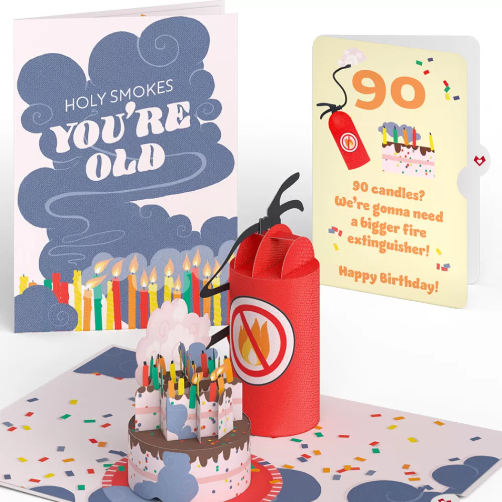 Lovepop Birthday | Holy Smokes You're Old 90th Birthday Pop-Up Card and Sentiment Set