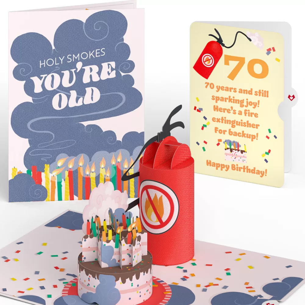 Lovepop Birthday | Holy Smokes You're Old 70th Birthday Pop-Up Card and Sentiment Set