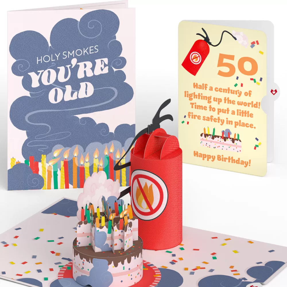 Lovepop Birthday | Holy Smokes You're Old 50th Birthday Pop-Up Card and Sentiment Set