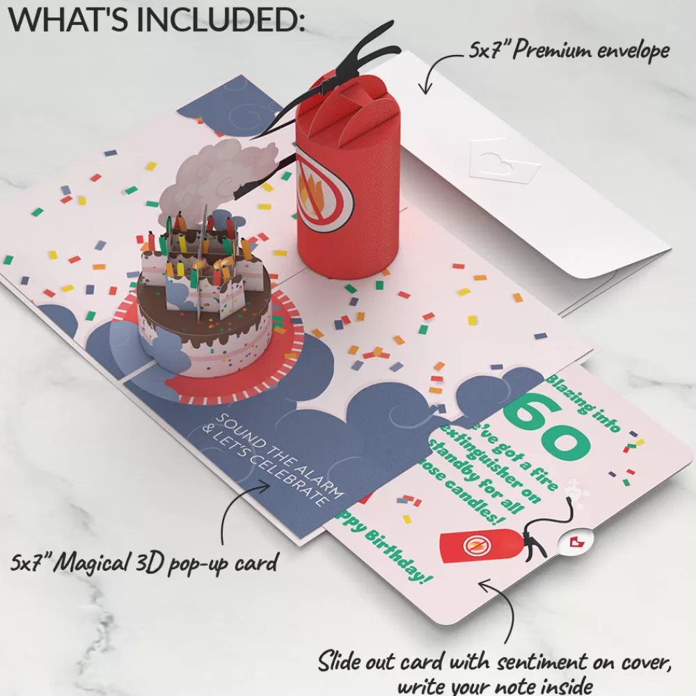 Lovepop Birthday | Holy Smokes You're Old 60th Birthday Pop-Up Card and Sentiment Set