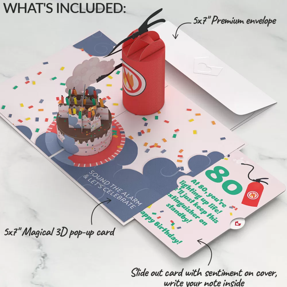 Lovepop Birthday | Holy Smokes You're Old 80th Birthday Pop-Up Card and Sentiment Set