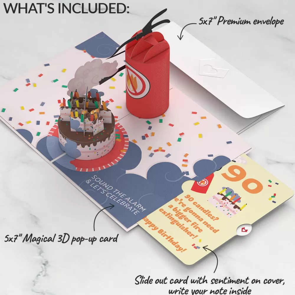 Lovepop Birthday | Holy Smokes You're Old 90th Birthday Pop-Up Card and Sentiment Set