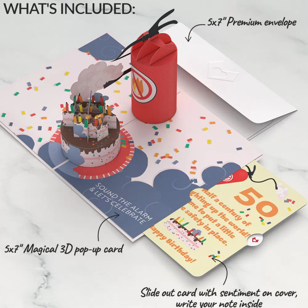 Lovepop Birthday | Holy Smokes You're Old 50th Birthday Pop-Up Card and Sentiment Set
