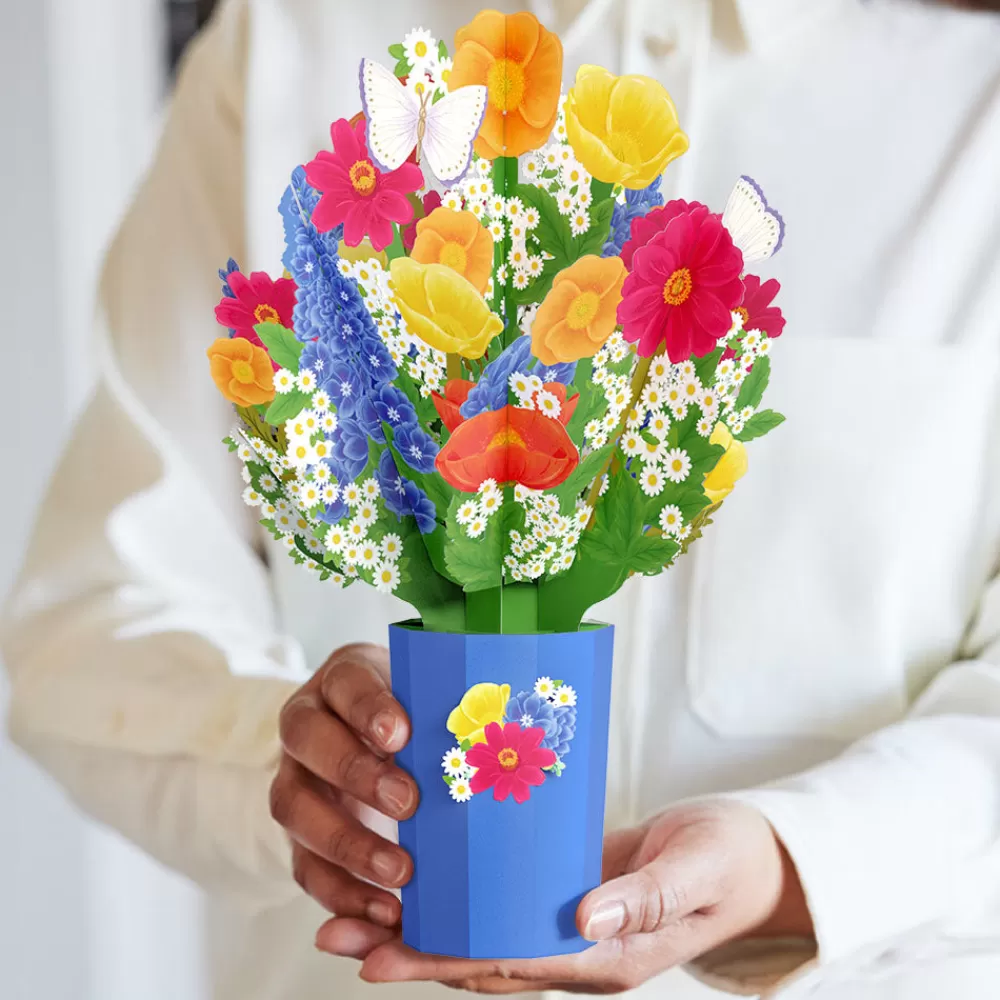 Lovepop Pop-Up Bouquets | Card & Gift Bundles | Hope Your Birthday is Peachy Suncatcher Card & Pop-Up Bouquet Bundle