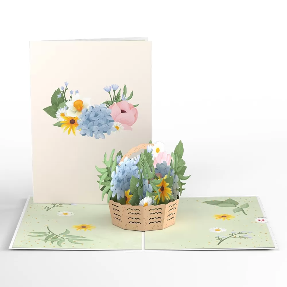 Lovepop Greeting Cards | Hydrangea Basket Pop-Up Card