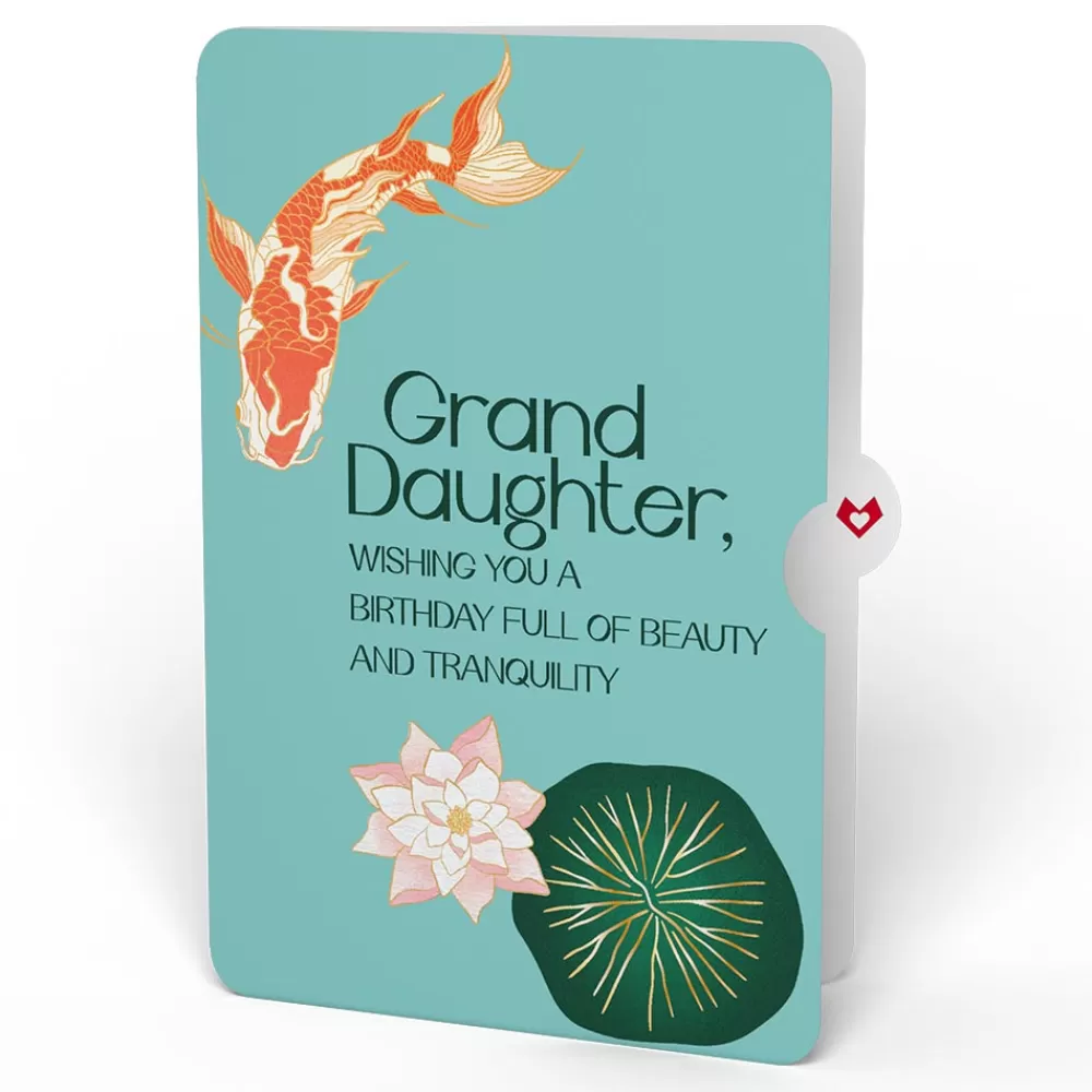 Lovepop Birthday | Koi Fish and Lotus Birthday Pop-Up Card and Sentiment Set for Granddaughter