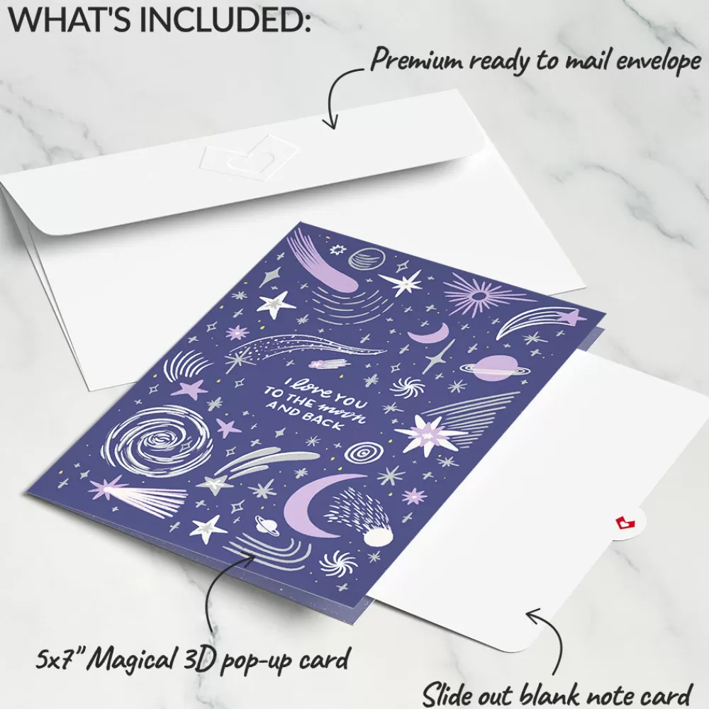 Lovepop Valentine'S Day 2/14 | Love You to the Moon and Back Light-Up Pop-Up Card