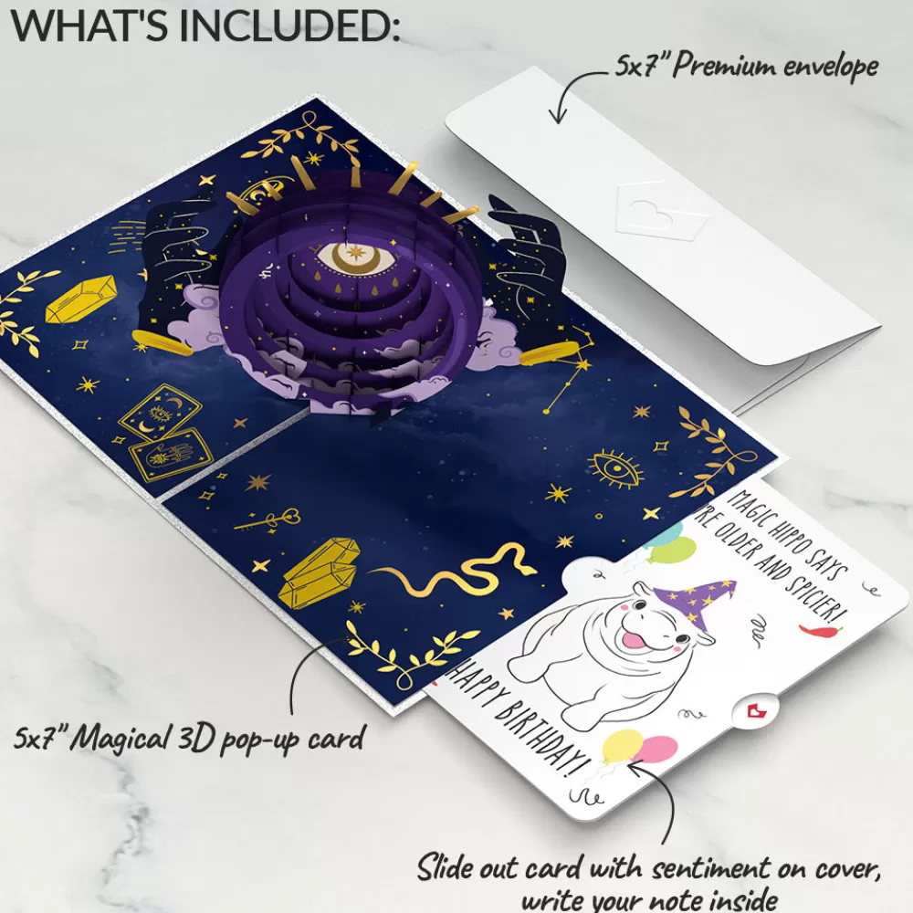 Lovepop Birthday | Magical Birthday with Magic Hippo Pop-Up Card and Sentiment Set