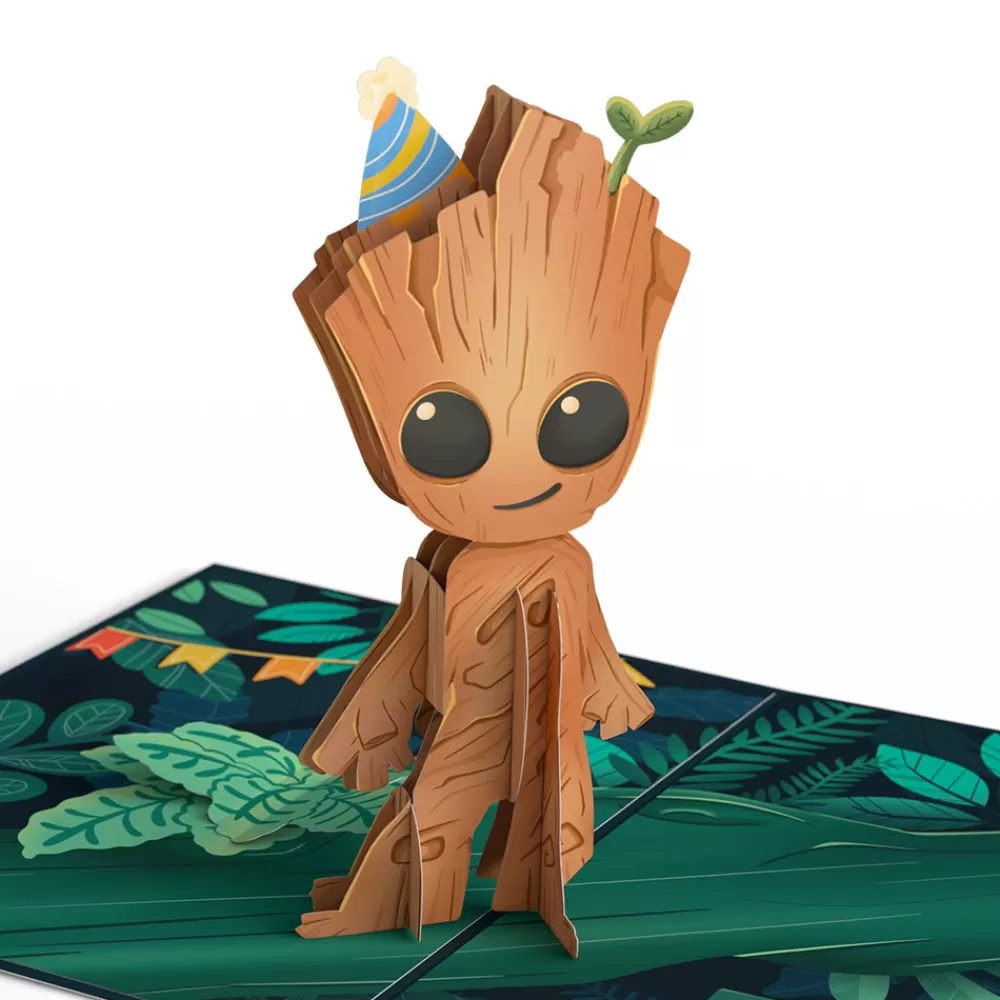 Lovepop Pop-Up Bouquets | Card & Gift Bundles | Marvel's Guardians of the Galaxy Groot Birthday Pop-Up Card & Flower Buds Bouquet Bundle