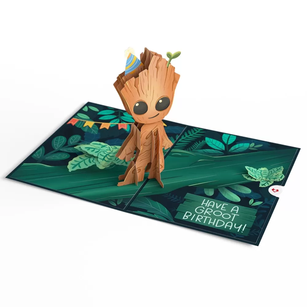 Lovepop Pop-Up Bouquets | Card & Gift Bundles | Marvel's Guardians of the Galaxy Groot Birthday Pop-Up Card & Flower Buds Bouquet Bundle