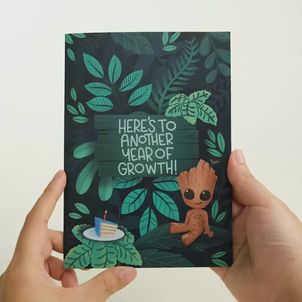 Lovepop Birthday | Marvel | Marvel's Guardians of the Galaxy Groot Year of Growth Birthday Pop-Up Card