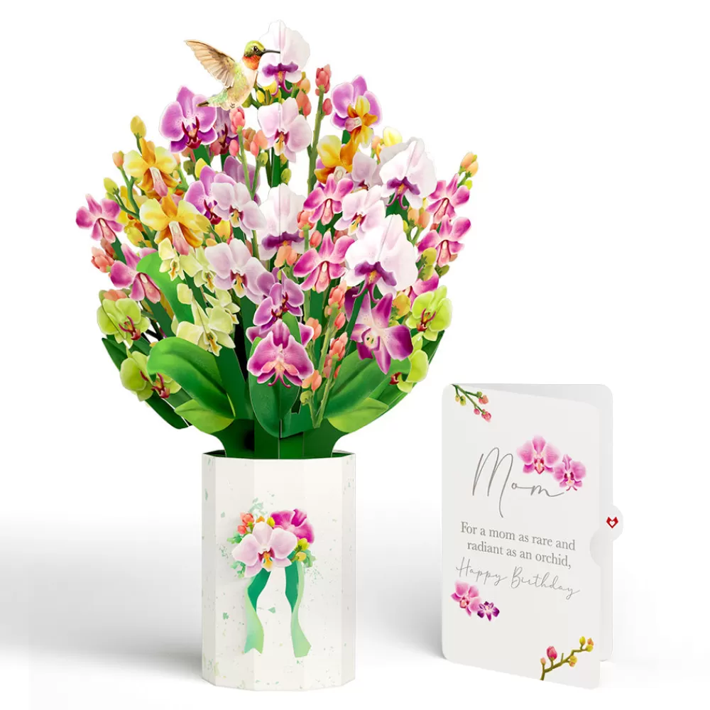 Lovepop Pop-Up Bouquets | Mom | Orchid Birthday Bouquet and Sentiment Set for Mom