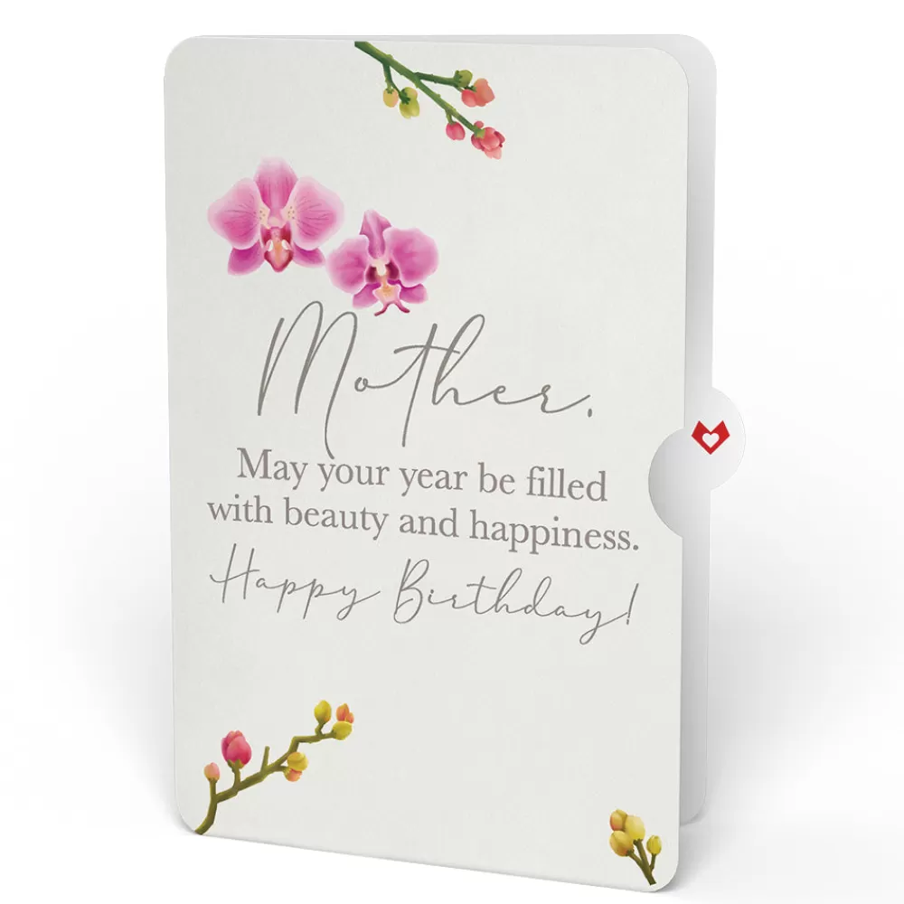 Lovepop Pop-Up Bouquets | Birthday | Orchid Birthday Bouquet and Sentiment Set for Mother