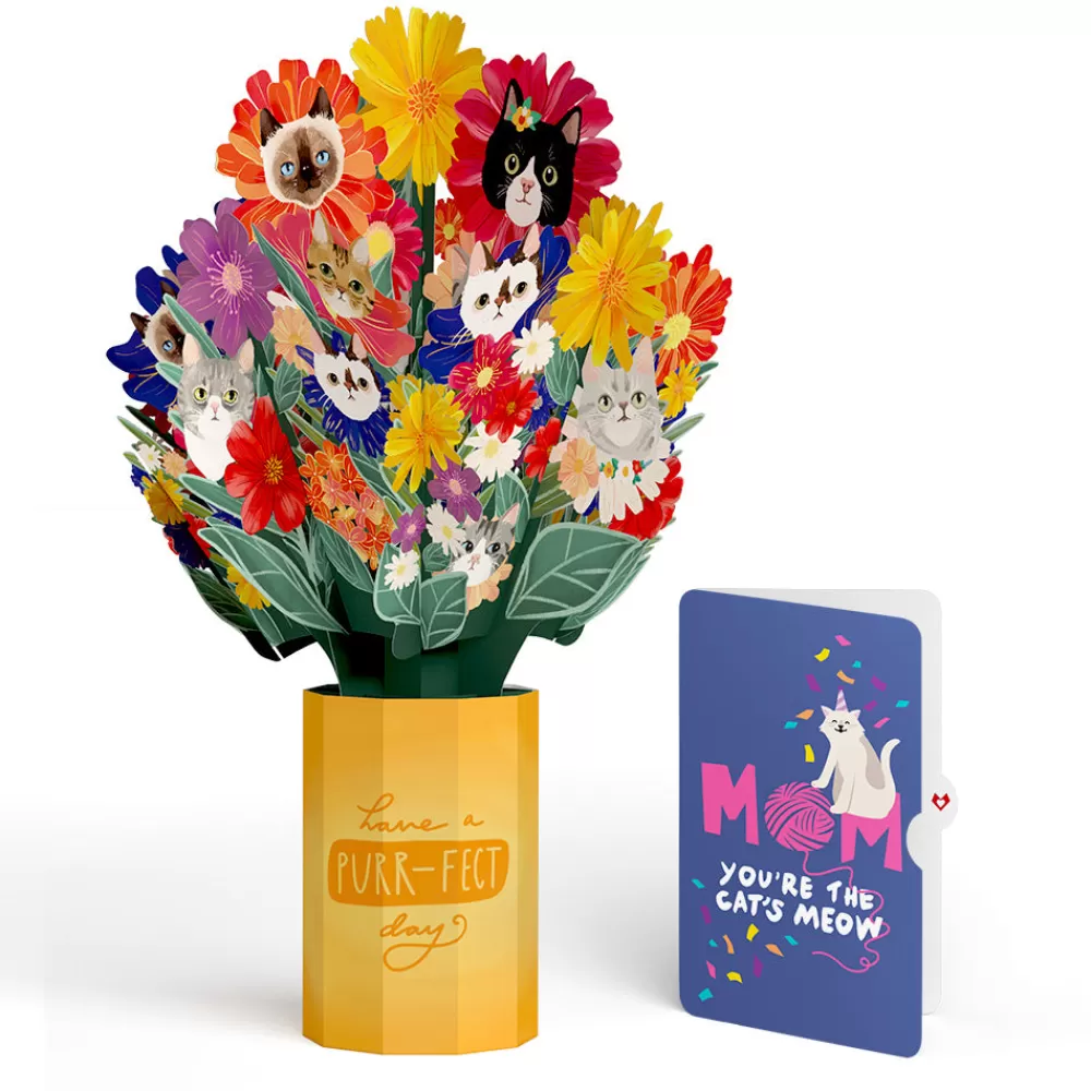 Lovepop Pop-Up Bouquets | Birthday | Purr-fect Cat Birthday Bouquet and Sentiment Set for Mom