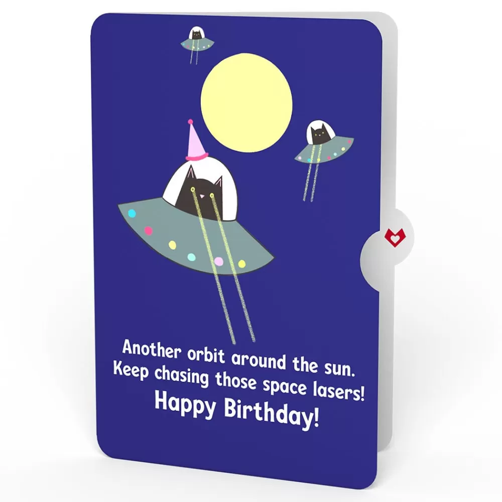 Lovepop Plushpop | Birthday | Rainbow Bear with Space Laser Cats Birthday Plushpop Card and Sentiment Set
