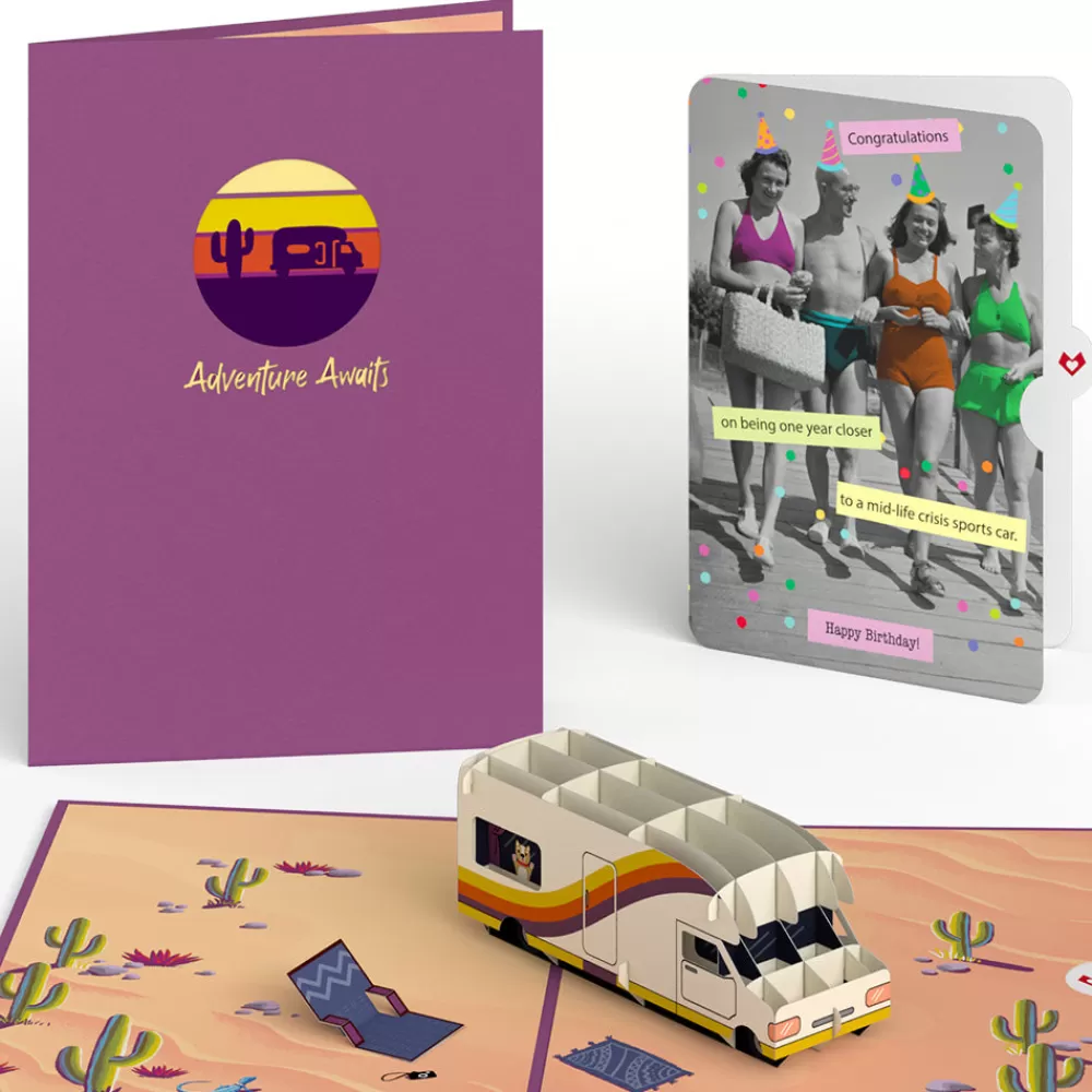 Lovepop Birthday | Road Trip Birthday Pop-Up Card and Sentiment Set for Any Woman