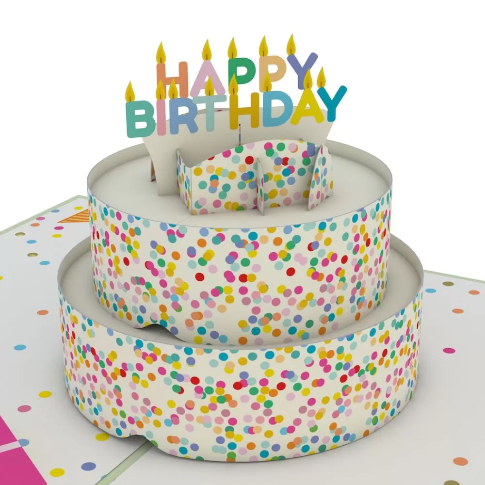 Lovepop Birthday | Sprinkles Birthday Cake with The Thinker Pop-Up Card and Sentiment Set